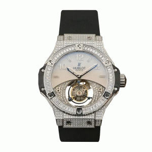 Cheap Fake Hublot Classic Fusion Tourbillon with Diamond Gray Dial Replica