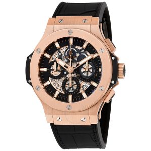 Cheap Fake Hublot Big Bang Aero Bang Gold 44mm Black Rubber Men's Watch 311.PX.1180.GR