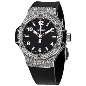 Cheap Fake Hublot Big Bang Black Dial Black Rubber Ladies Watch 361.SX.1270.RX.1704