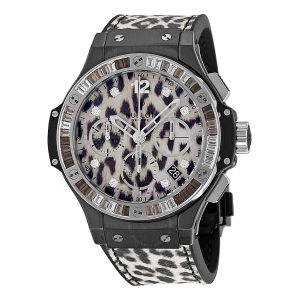 Cheap Fake Hublot Big Bang Chronograph Leopard Dial Unisex Watch 341.CW.7717.NR.1977