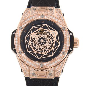 Cheap Fake Hublot Big Bang Sang Bleu Automatic Diamond Black Dial Ladies Watch 465.OS.1118.VR.1704.MXM18