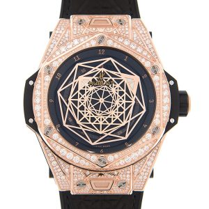 Cheap Fake Hublot Big Bang Sang Bleu Automatic Diamond Black Dial Watch 415.OX.1118.VR.1704.MXM17