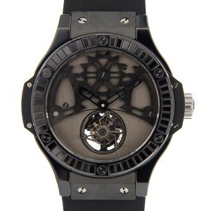 Cheap Fake Hublot Big Bang Tourbillon Black Diamond Dial Men's Watch 305.CD.0002.RX.1900