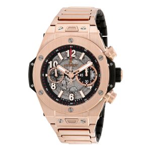 Cheap Fake Hublot Big Bang UNICO Skeleton Dial 18k Rose Gold Men's Watch 411.OX.1180.OX