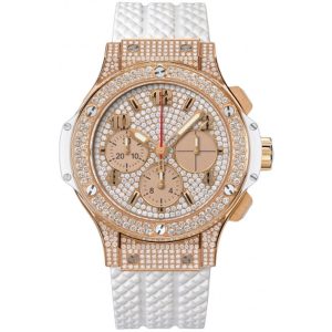 Cheap Fake Hublot Big Bang White Diamond Dial Automatic 18 Carat Rose Gold Ladies Watch 341.PE.9010.RW.1704