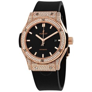 Cheap Fake Hublot Classic Fusion 18K Rose Gold Automatic Black Dial Watch 542OX1181RX1704