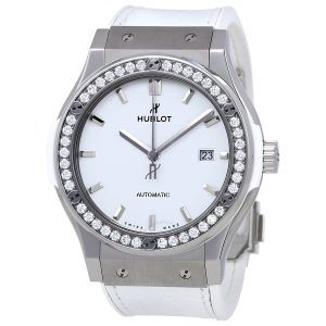 Cheap Fake Hublot Classic Fusion Automatic White Dial Ladies Watch 542.NE.2010.LR.1204