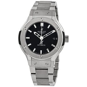 Cheap Fake Hublot Classic Fusion Black Dial Titanium Automatic Men's Watch 565NX1170NX