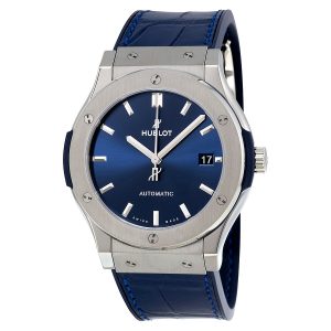 Cheap Fake Hublot Classic Fusion Automatic Blue Sunray Dial Titanium Men's Watch 511.NX.7170.LR