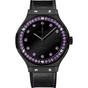 Cheap Fake Hublot Classic Fusion Lacquered Black Dial Automatic Unisex Watch 565.CX.1210.VR.1205