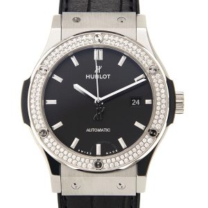 Cheap Fake Hublot Classic Fusion Mat Black Dial Automatic Men's Diamond Watch 542.NX.1171.LR.1104