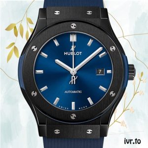 Hublot Classic Fusion 542.CM.7170.RX/511.CM.7170.RX Men's 43mm/42mm/45mm Blue Dial Rubber Band