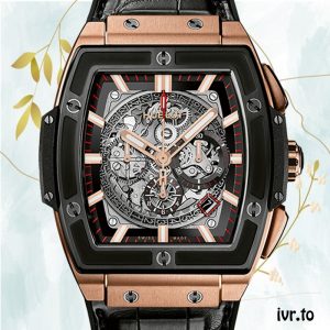 Hublot Spirit Of Big Bang 601.OM.0183.LR 44mm Men Stainless Steel Leather Strap