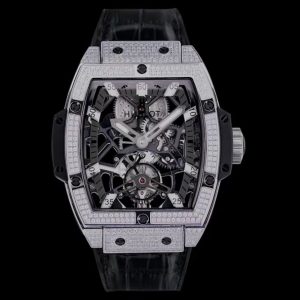 Hulot Tourbillon Skeleton Titanium Watches IVR078