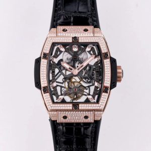 Hulot Tourbillon Skeleton Titanium Watches IVR081
