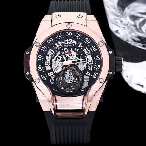 Hulot Tourbillon Skeleton Titanium Watches IVR083