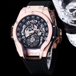 Hulot Tourbillon Skeleton Titanium Watches IVR084