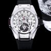 Hulot Tourbillon Skeleton Titanium Watches IVR087