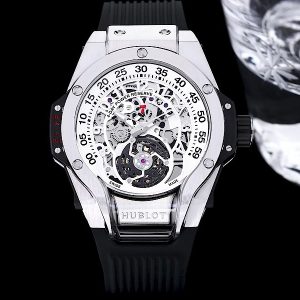 Hulot Tourbillon Skeleton Titanium Watches IVR087