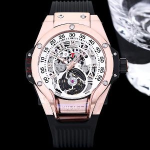 Hulot Tourbillon Skeleton Titanium Watches IVR089