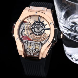 Hulot Tourbillon Skeleton Titanium Watches IVR091