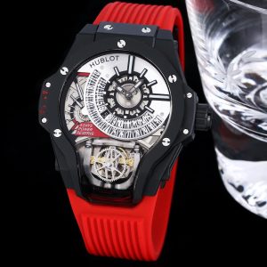 Hulot Tourbillon Skeleton Titanium Watches IVR092
