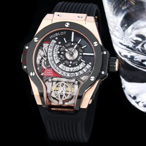 Hulot Tourbillon Skeleton Titanium Watches IVR093