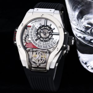 Hulot Tourbillon Skeleton Titanium Watches IVR094