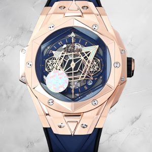 Hublot Big Bang Replica Unico Sang Bleu II Rose Case Watch