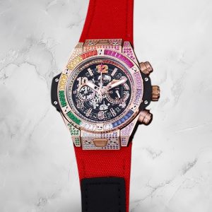 Hublot Big Bang Replica Unico Rose Gold Rainbow Skeleton Dial Watch