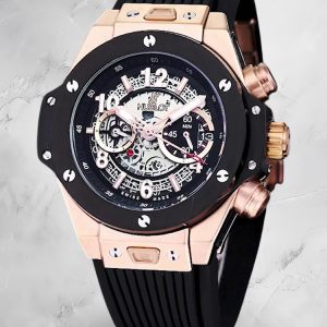 Hublot Square Big Bang Replica Unico Rose Gold Titanium Diamond Watch