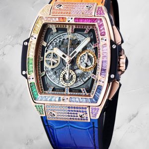 Hublot Spirit Of Big Bang Replica 42mm Rose Gold Colored Gemstones Watch