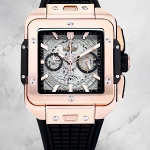 Hublot Square Big Bang Replica Unico Off-White Dial Rose Gold Watch