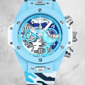 Hublot Big Bang Replica Unico 44mm Sky Blue Camouflage Ceramic Watch