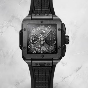 Hublot Square Bang Unico Replica Satin-finished Black Ceramic Watch
