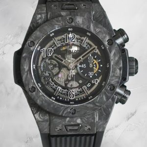 Hublot Big Bang Replica Black Grey Camouflage Polished Carbon Fiber Watch