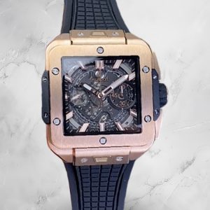 Hublot Square Big Bang Unico Replica 42mm Rose Gold Dark Grey Dial Watch