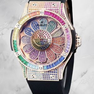 Hublot Classic Fusion Replica Murakami 45mm Colored Diamond Sunflower Watch