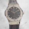 Hublot Classic Fusion Replica 542.NX.1171.LR.1104 Black Grey Dial Titanium Diamond Watch
