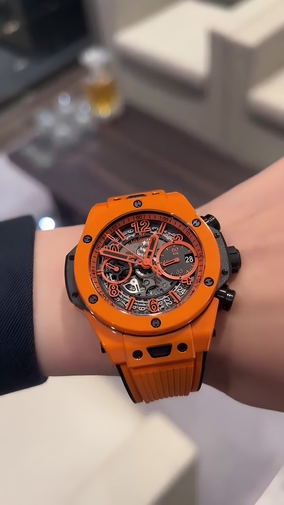 Hublot Big Bang Replica Unico 42mm Polished Orange Ceramic Watch photo review
