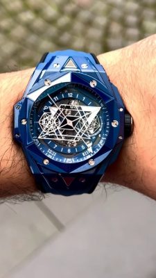 Hublot Big Bang Replica Sang Bleu II 418.EX.5107.RX.MXM21 Blue Ceramic Watch photo review