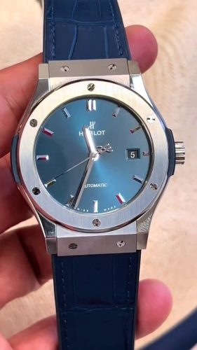Hublot Classic Fusion Men's 43mm/42mm/45mm 511.NX.7170.LR/542.NX.7170.LR Leather Strap Silver-tone photo review