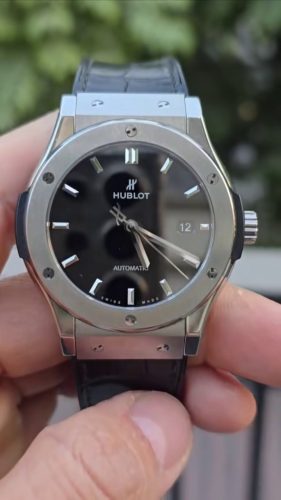 Hublot Classic Fusion 43mm/42mm/45mm Men's 511.NX.1171.LR/542.NX.1171.LR Silver-tone Black Dial photo review