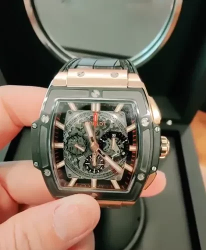 Hublot Spirit Of Big Bang 601.OM.0183.LR 44mm Men Stainless Steel Leather Strap photo review