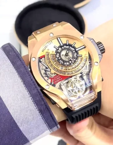 Hublot Big Bang MP-09 Replica Tourbillon Bi-Axis Rose Gold Black Dial Watch photo review