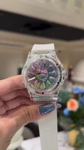 Hublot Classic Fusion Replica 507.JX.0800.RT.TAK21 45mm Sapphire Rainbow Watch photo review