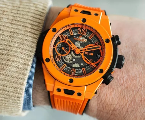 Hublot Big Bang Replica Unico 42mm Polished Orange Ceramic Watch photo review